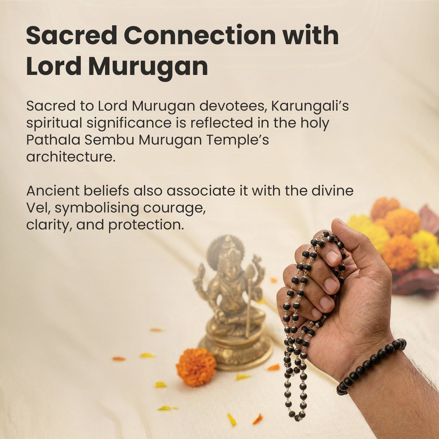 Original Karungali Malai + Bracelet Combo