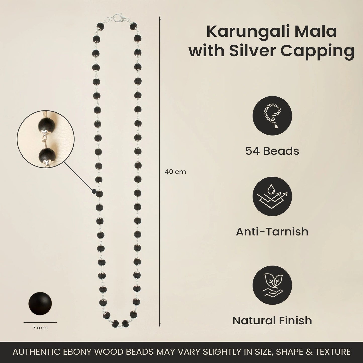 Original Karungali Malai + Bracelet Combo