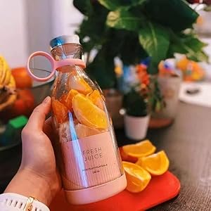 Portable Electric Juicer Blender Bottle 350ml USB Rechargeable Mini Fruit Blender Smoothie Maker with Stainless Steel Blades for Travel, Gym & Kitchen